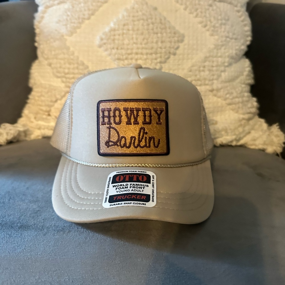 OTTO Tan 'Howdy Darlin' Trucker Hat